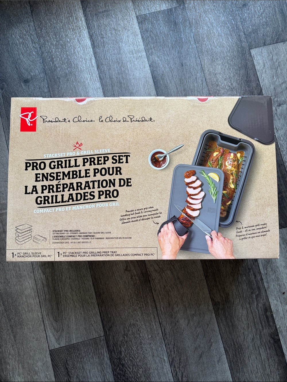 President’s Choice Pro Grill Prep Set - Grey